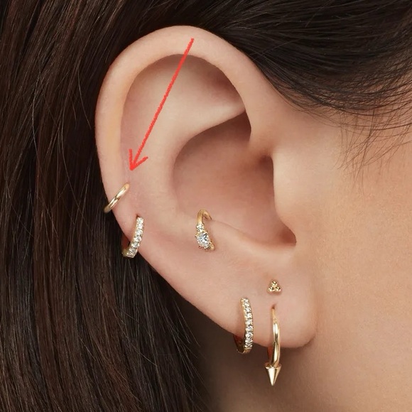 Maria Tash Jewelry Maria Tash Rose Gold Hoop Clicker Earring Tiny